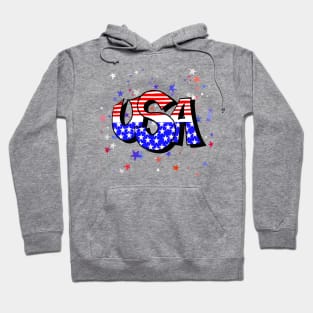 USA, Red white and Blue Hoodie